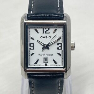 Casio Tank Watch Women 25mm Silver Tone Date 5025 LTP-1336 WR New Battery 8"